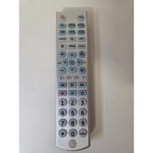 GE Universal Remote Control - 4-Device -‎ Brushed Silver - TV/CBL/DVD/STRM